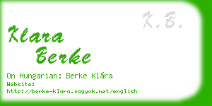 klara berke business card